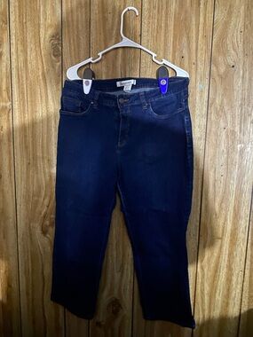 croft & barrow Dark Blue Cropped Stretch Jeans